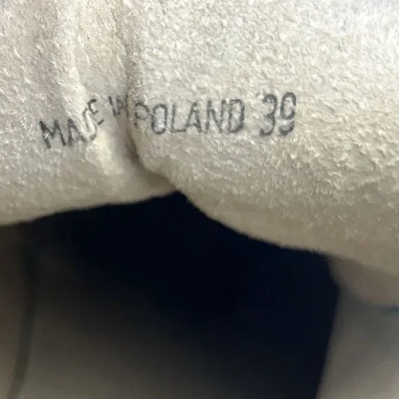 V Italia Kiki Boots Women's Sz EU39, US 8 Blue Teal Leather Ankle Lace Up Bootie - Picture 6 of 8